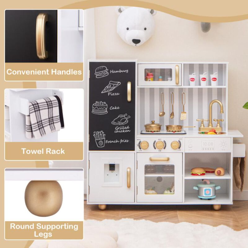 Hivvago Pretend Play Kitchen for Kids with Real Sounds and Lights