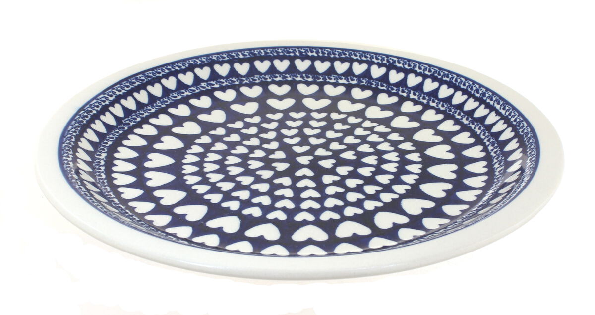 Blue Rose Polish Pottery Cobalt Dinner Plate
