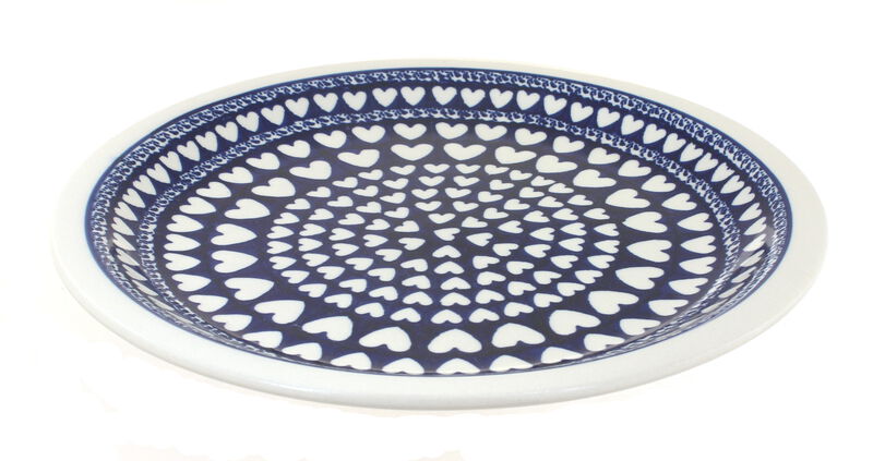 Blue Rose Polish Pottery Cobalt Dinner Plate