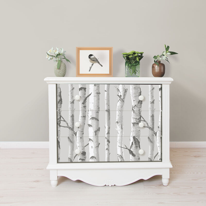 Grey Mountain Birch Peel & Stick Wallpaper image number 2