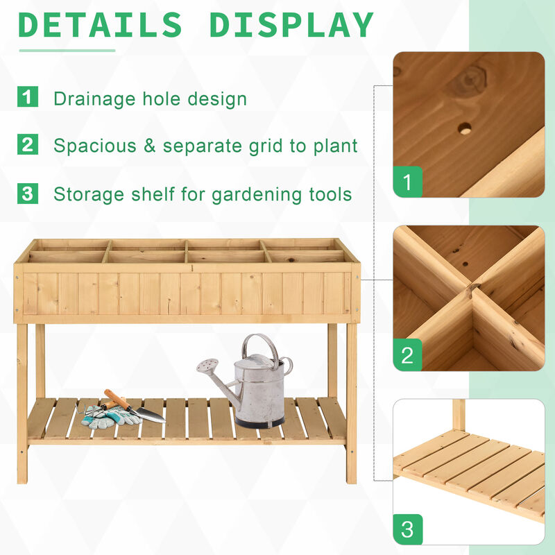 Hivvago Raised Herb and Vegetable Garden Bed with 8 Pockets image number 6