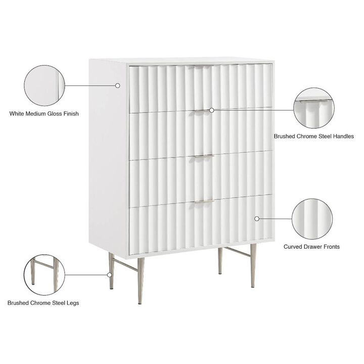Meridian Furniture Modernist White Gloss Chest