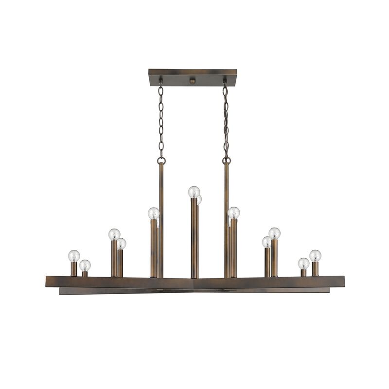 Hivvago Fallon 14-Light Oil-Rubbed Bronze Island Pendant