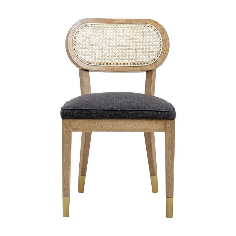 Casafoyer Cosette Black Performance Linen Dining Chair image number 4