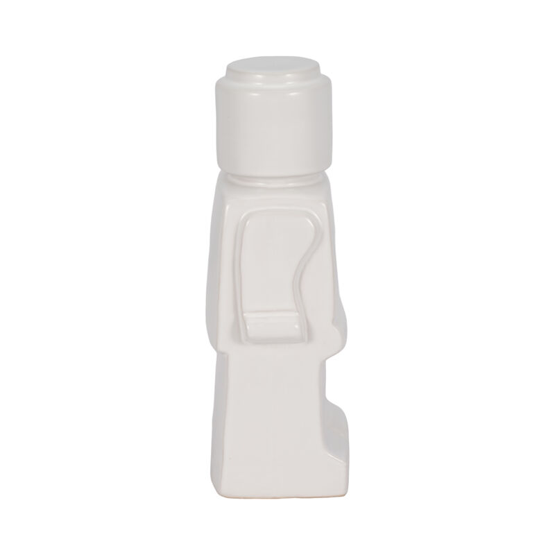 12" Block Man Figure, White image number 2