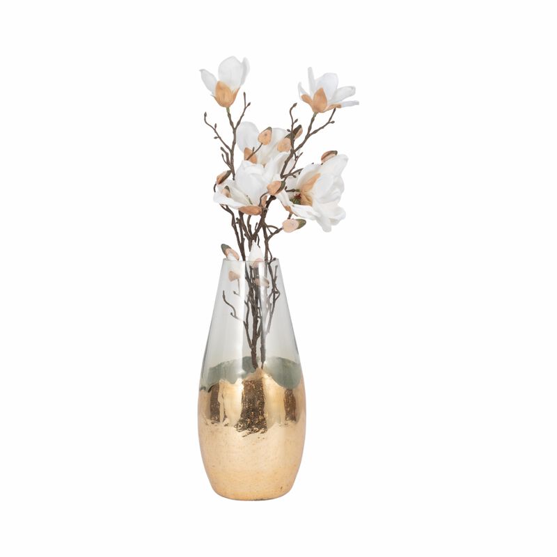 Glass 15" Gold Dipped Vase image number 1