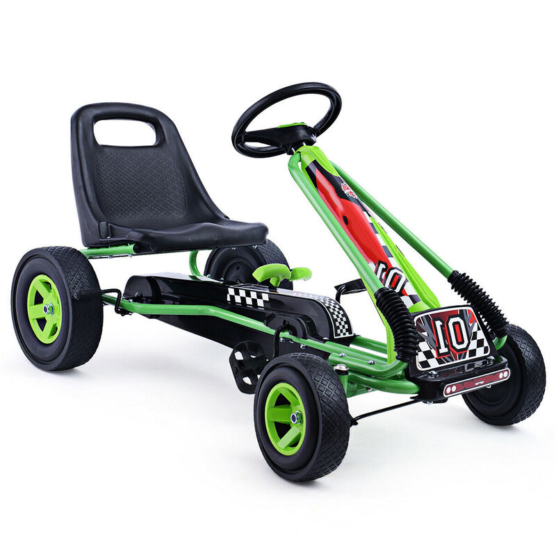4-Wheel Kids Pedal Go-Kart Ride-On Racer Car for Outdoor Play image number 4