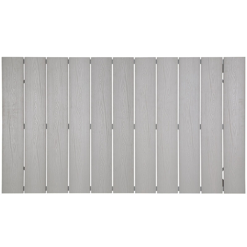 Modway - Maine 63" Outdoor Patio Dining Table White Light Gray image number 2