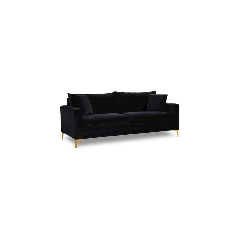 Meridian Furniture Naomi Black Velvet Sofa