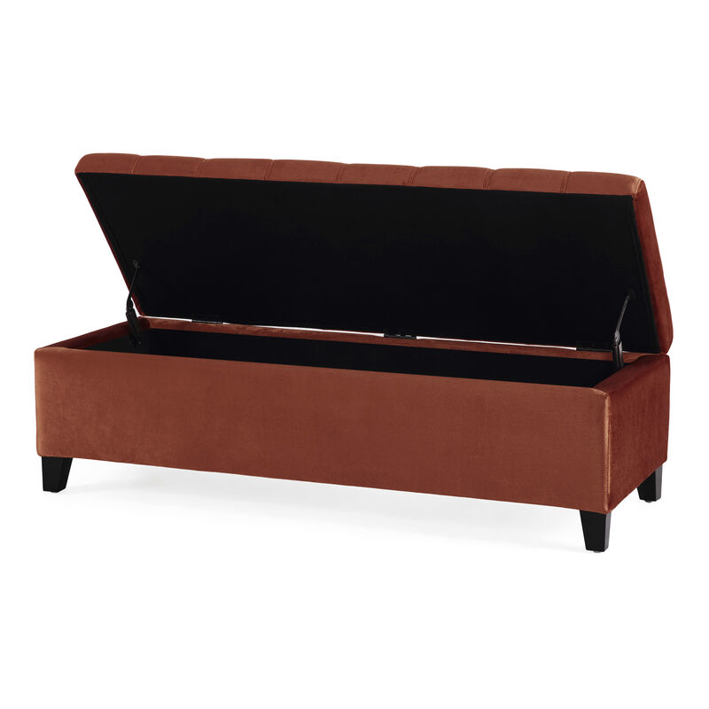 Merax Storage Ottoman,Rectangular Ottoman Bench,Upholstered Storage Bench image number 4