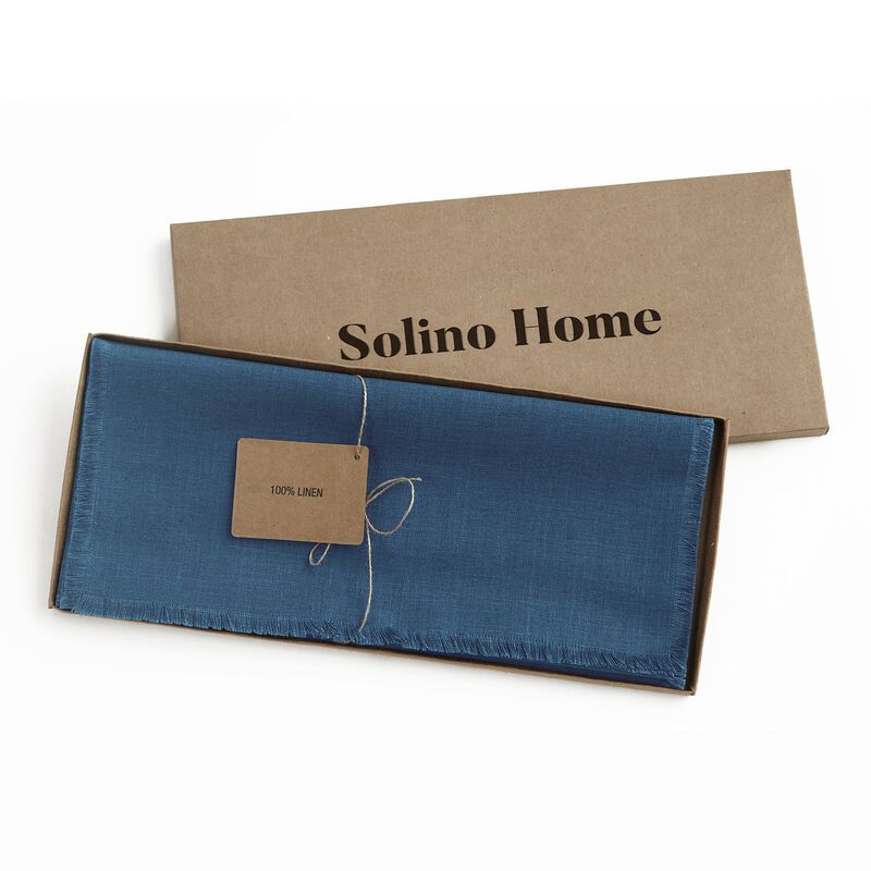 Christmas Linen Table Runner - Fringe, Solino Home