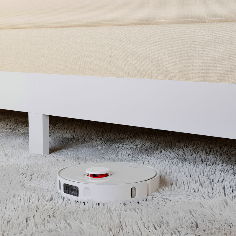 FUFU&GAGA Modern White and Gold Bed Frame with PU Leather Headboard, P2 MDF Construction, and Sturdy Golden Feet (81.1" L x 63" W x 44" H),White and Gold