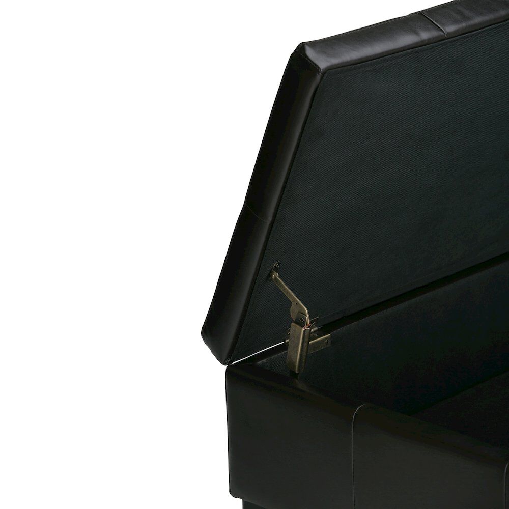 Simpli Home Dover Square Coffee Table Storage Ottoman - Thumbnail 5