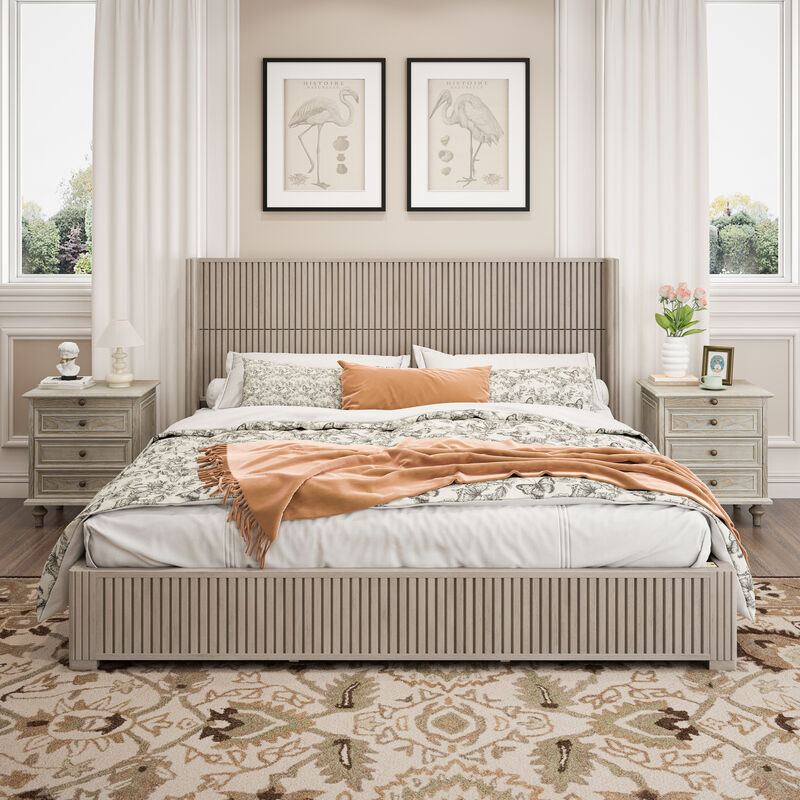 Lisfer Solid Wood Platform Bed image number 3