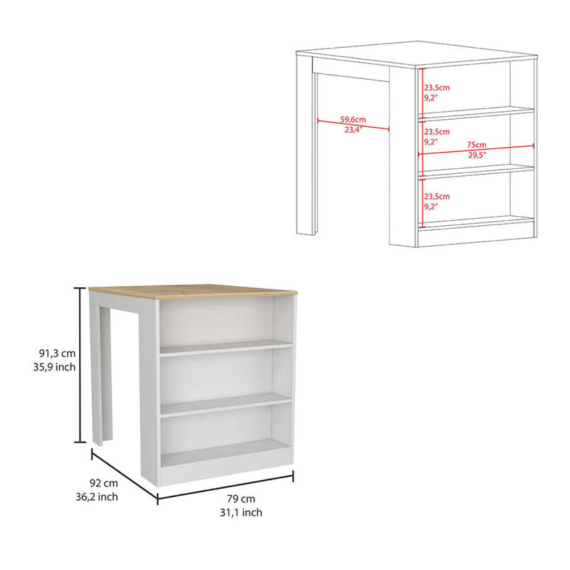 Streamdale Monroe Kitchen Island and Pantry Set image number 6