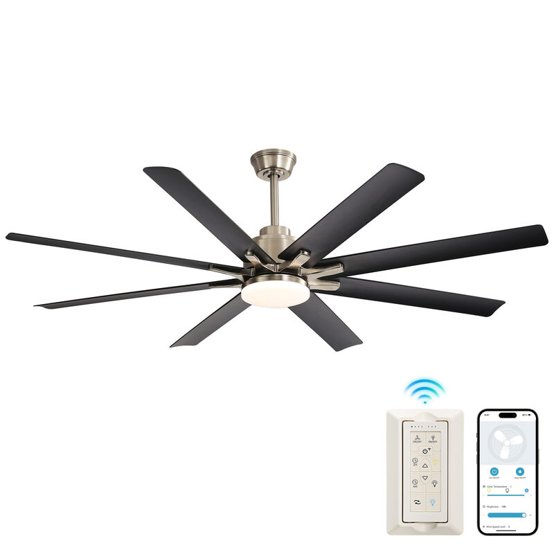 ELEMENT ACE 52-Inch Smart Ceiling Fan with LED Lights and Remote Control for Modern Home Cooling Solutions image number 3