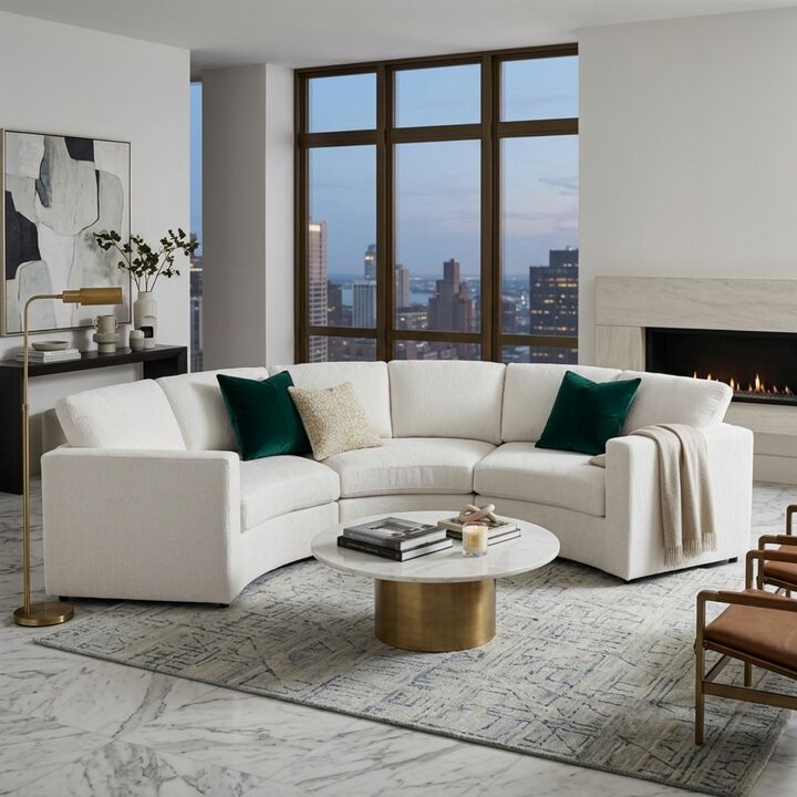 Blesbe Curved Modular Sectional Sofa