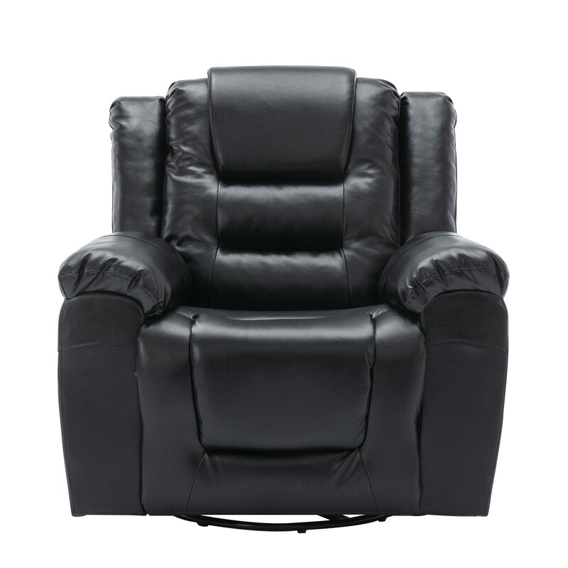 360°Swivel and Rocking Home Theater Recliner Manual Recliner Chair with Wide Armrest for Living Room,Bedroom