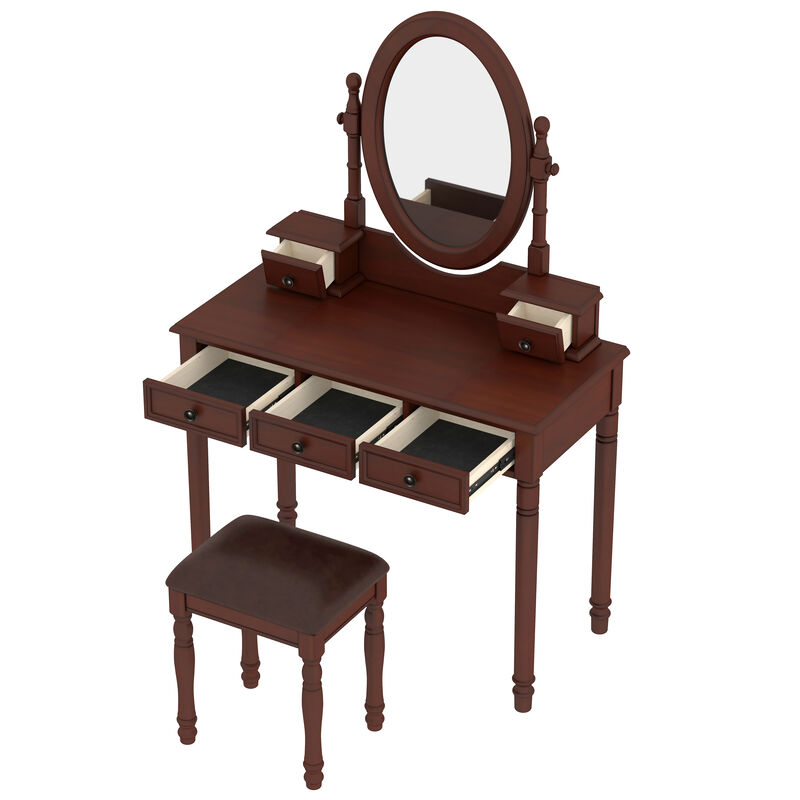 Vokwop Adjustable Angle Mirror Vanity Desk image number 7