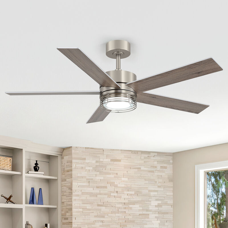 Breezary 52 In Dimmable LED Ceiling Fan with Light, 5 Plywood Blades, 3 CCT, Remote Control image number 8