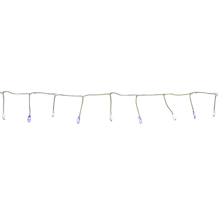 Set of 40 Blue and White LED Fairy Christmas Lights with Remote Control 6’