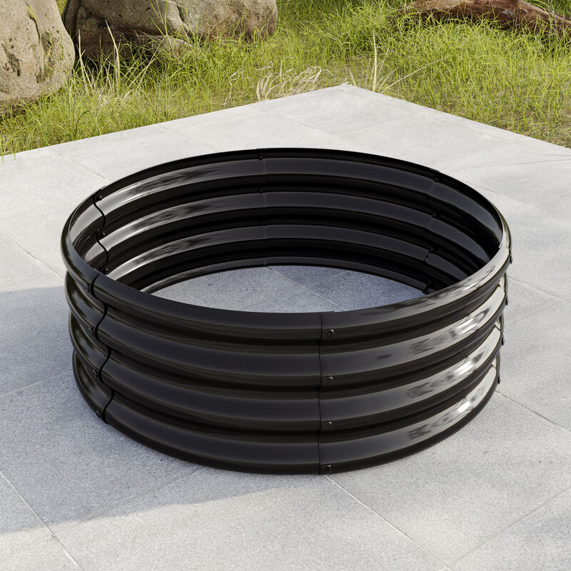 Streamdale Tall Round Metal Raised Garden Bed for Outdoor Vegetables