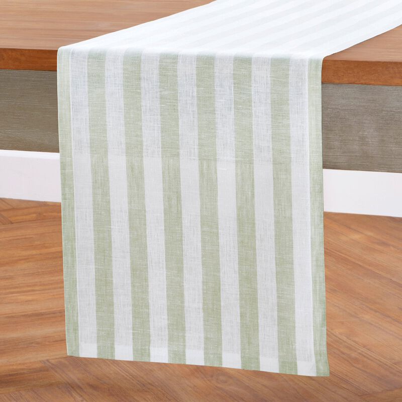 Christmas Linen Table Runner - Sorrento Stripe, Solino Home