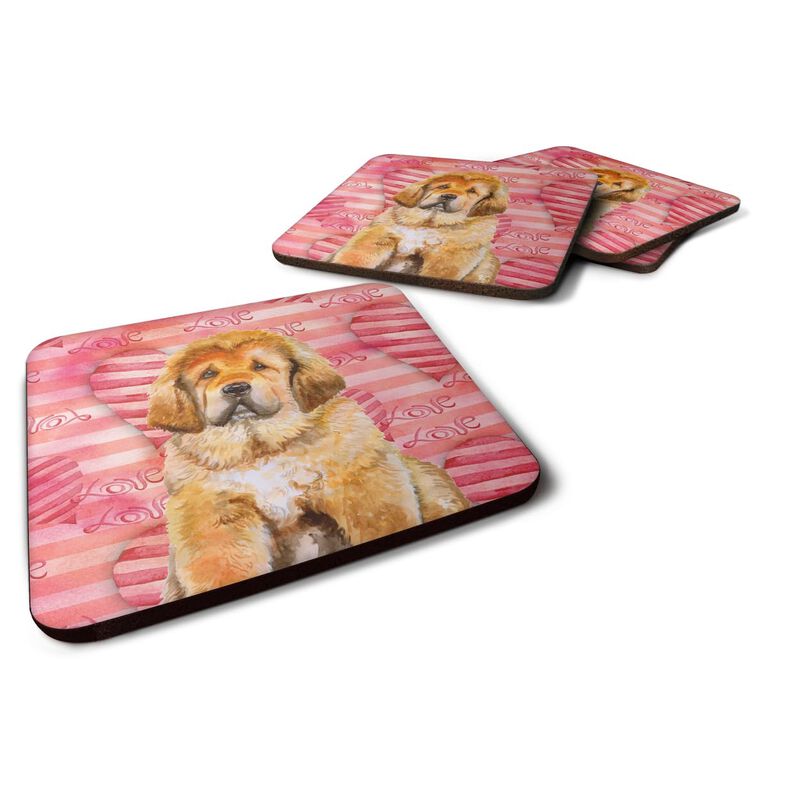 Caroline's Treasures Tibetan Mastiff Love Decorative coasters, Multicolor