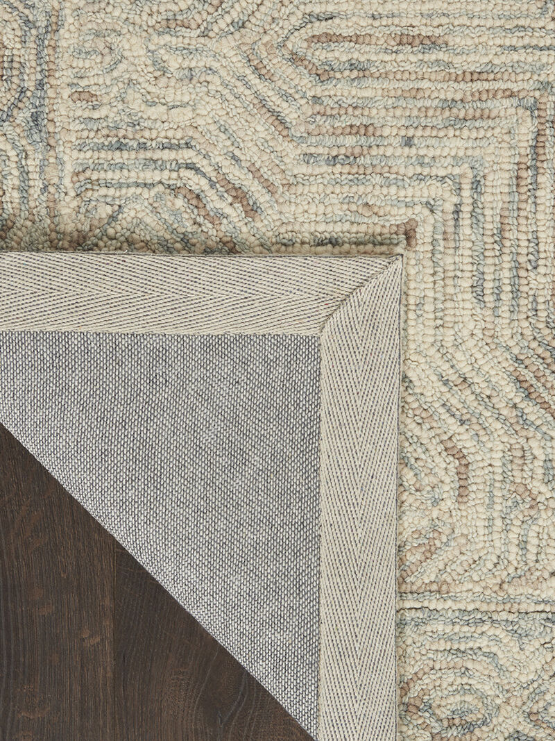 Interlock ITL03 Blue/Ivory 2'3" x 7'6" Rug image number 1