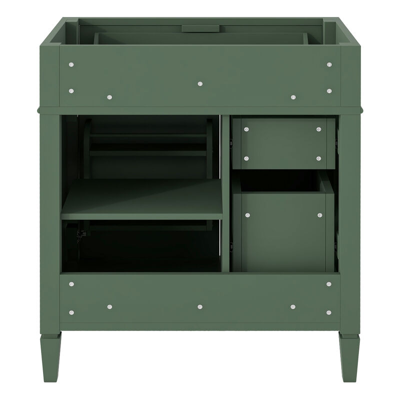 ELEMENT ACE 30 Inch Freestanding Bathroom Vanity Without Top Sink, Sturdy Bathroom Storage Cabinet with Multiple Drawers and Adjustable Shelf for Bathroom Organization image number 5