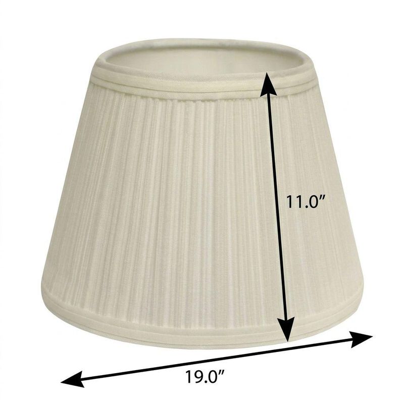 HomeRoots 19" White Empire Slanted Broadcloth Lampshade image number 3