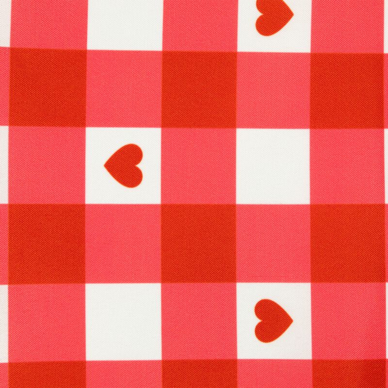 72" Checkered Heart Valentine's Day Table Runner