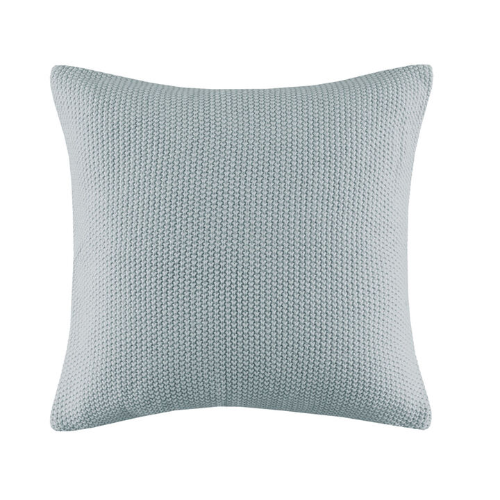 Gracie Mills Lessie Solid Knit Square Pillow Cover