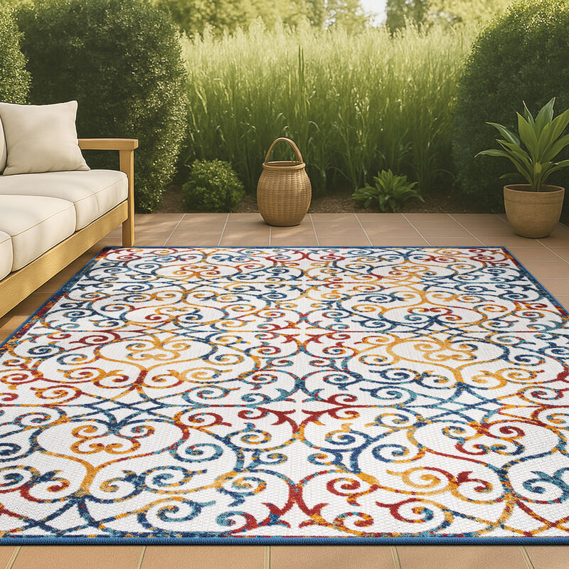 Atrani Scroll Trellis Indoor/Outdoor Area Rug