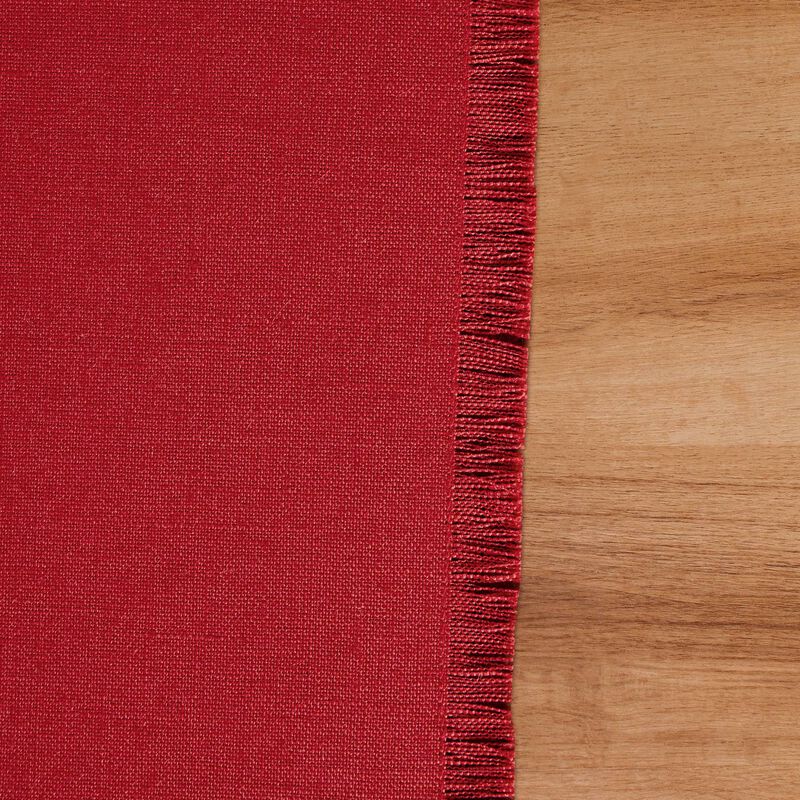 Solino Home Fringe 100% Linen Table Runner &ndash; Handcrafted, Machine Washable, Perfect for Holiday and Everyday Dining