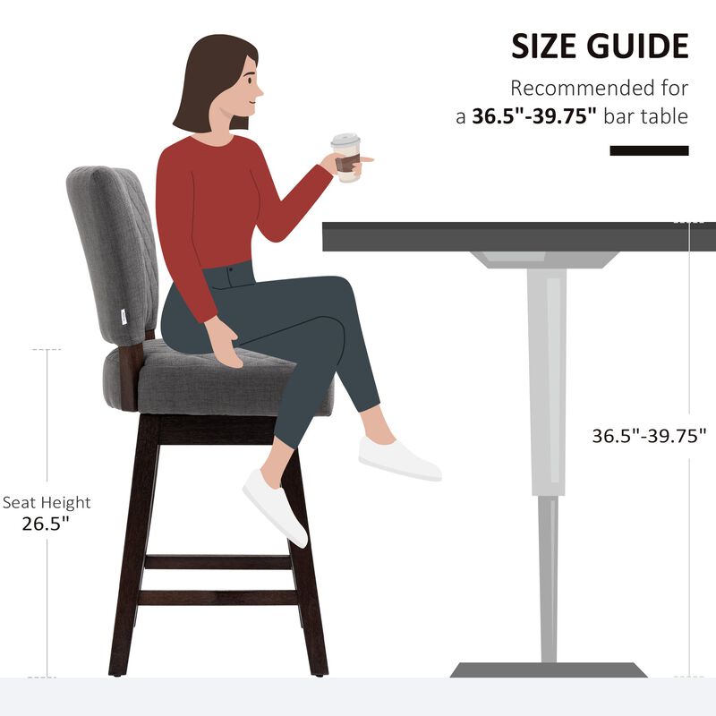 Dark Gray Kitchen Seating: Swivel Counter Stools with Wood Legs