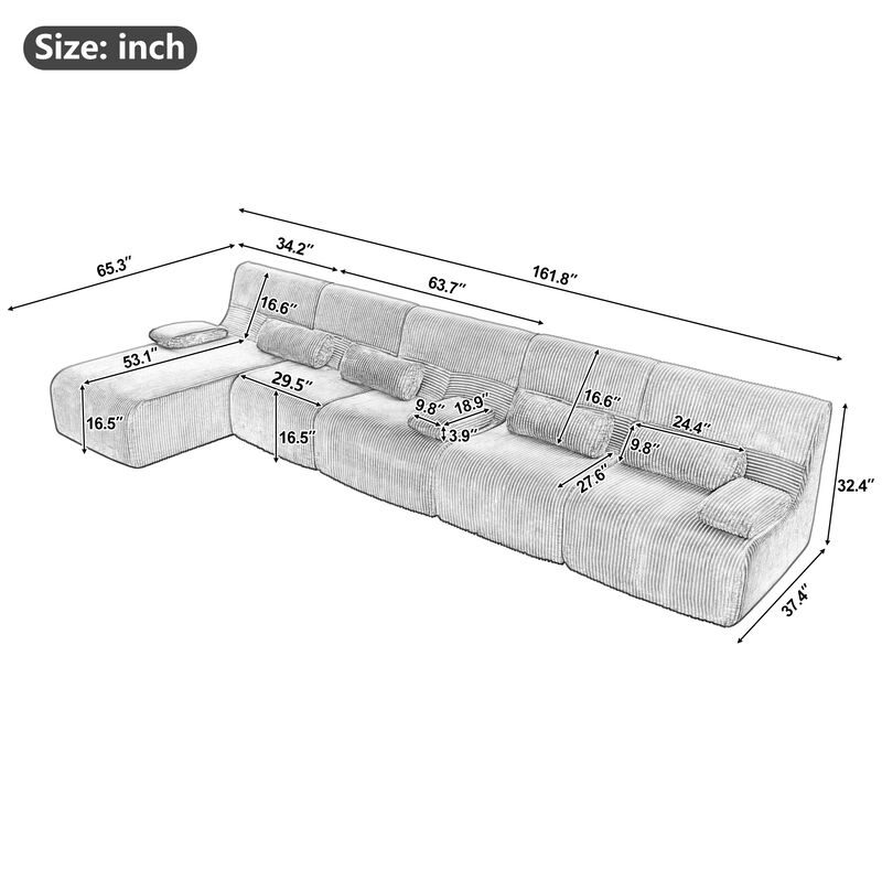 Jofep Oversized Sectional Sofa image number 6