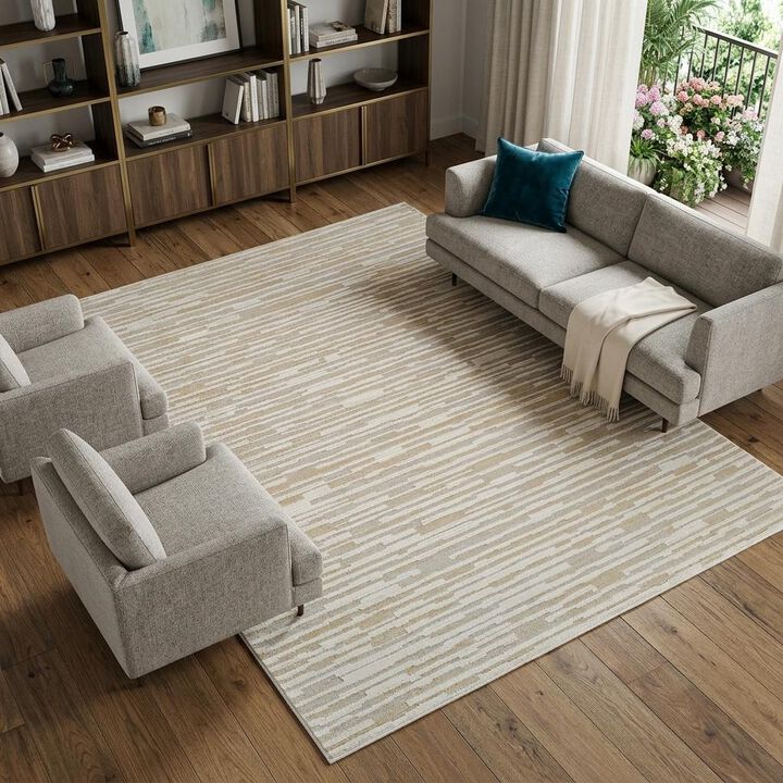 HomeRoots Abstract Distressed Area Rug