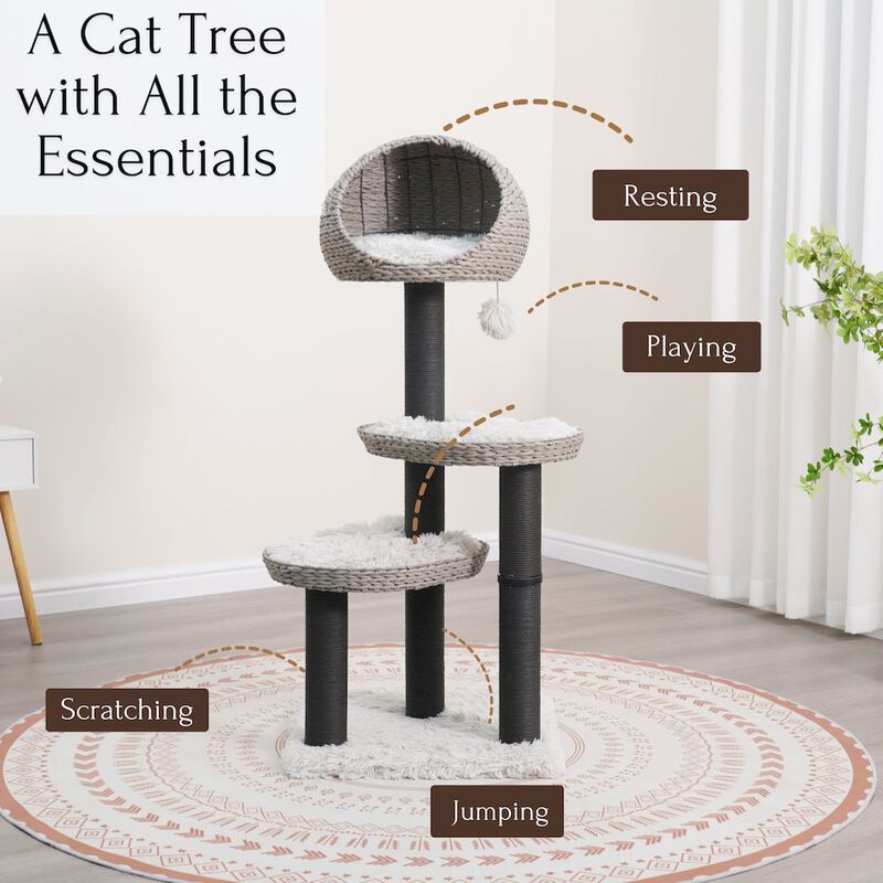 Petpals 50-in Tundra Cat Tree, Grey