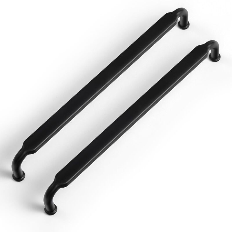 Goo-Ki 6 Pack 7-1/2 Inch (192mm) Hole Center Cabinet Pulls Matte Black Zinc Alloy Kitchen Drawer Pulls Drawer Handles 7.9 Inch L