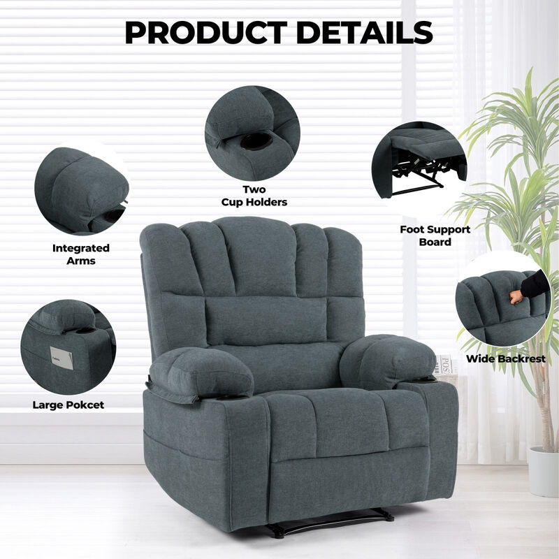 Massage Recliner Chair Sofa with Heating Vibration