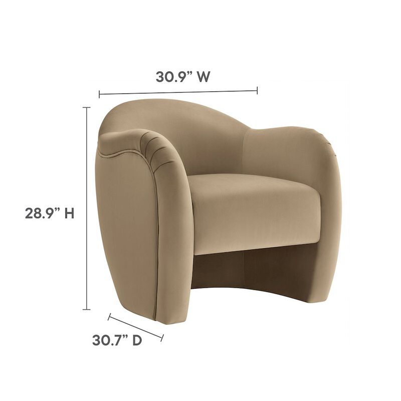 Compose Performance Velvet Accent Chair image number 2