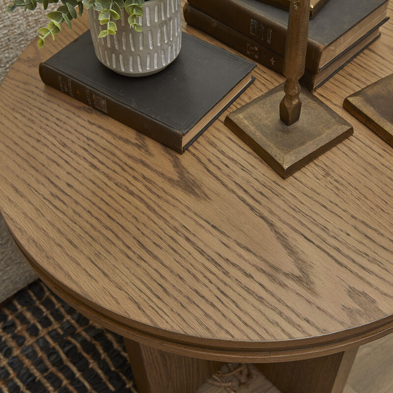 Waterfall Brown Round End Table