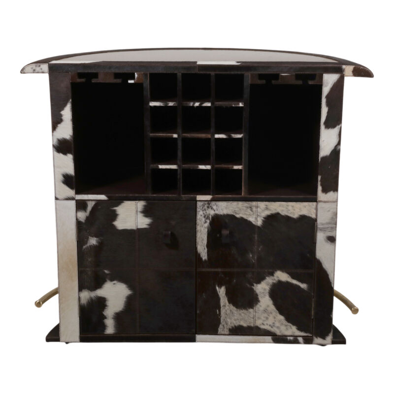 48x42" Hair On Hide Cow Print Bar, Brown/white image number 4
