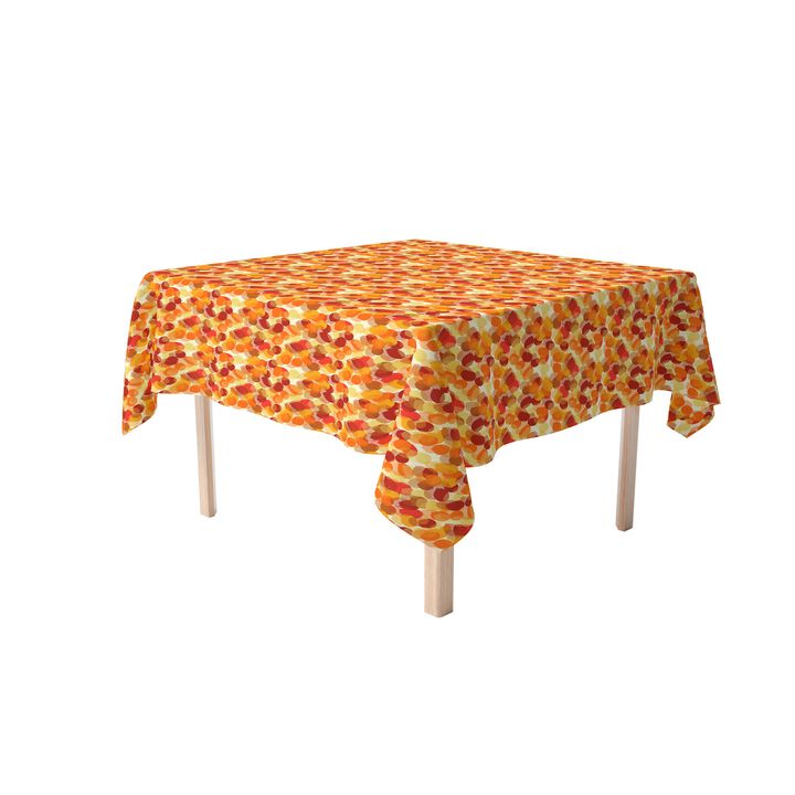 Fabric Textile Products, Inc. Square Tablecloth, 100% Cotton, Autumn Abstract Leaves