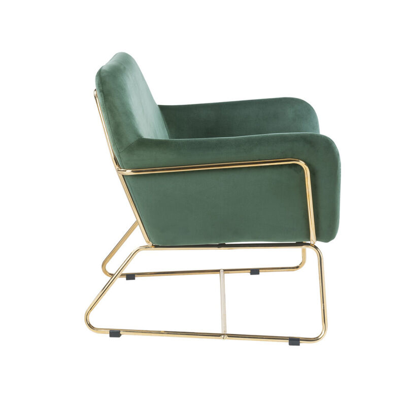 Streamdale Keira Velvet Accent Chair With Metal Base