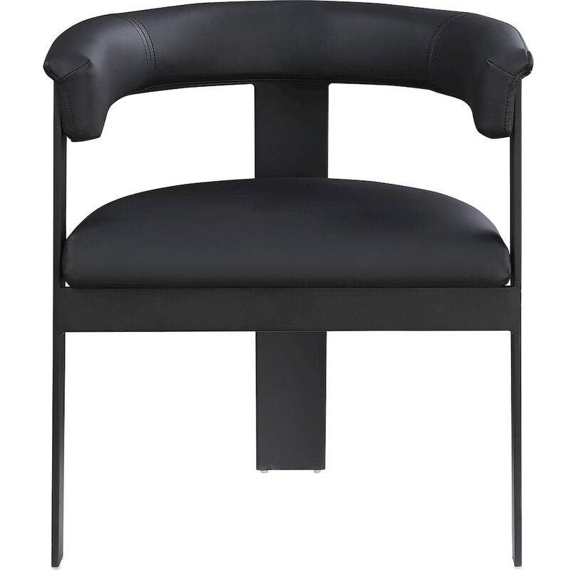 Meridian Furniture Romeo Black Vegan Leather Dining Chair, Set of 2