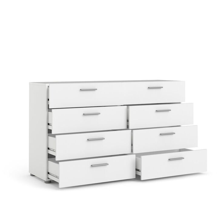 Tvilum Austin 8 Drawer Double Dresser, White