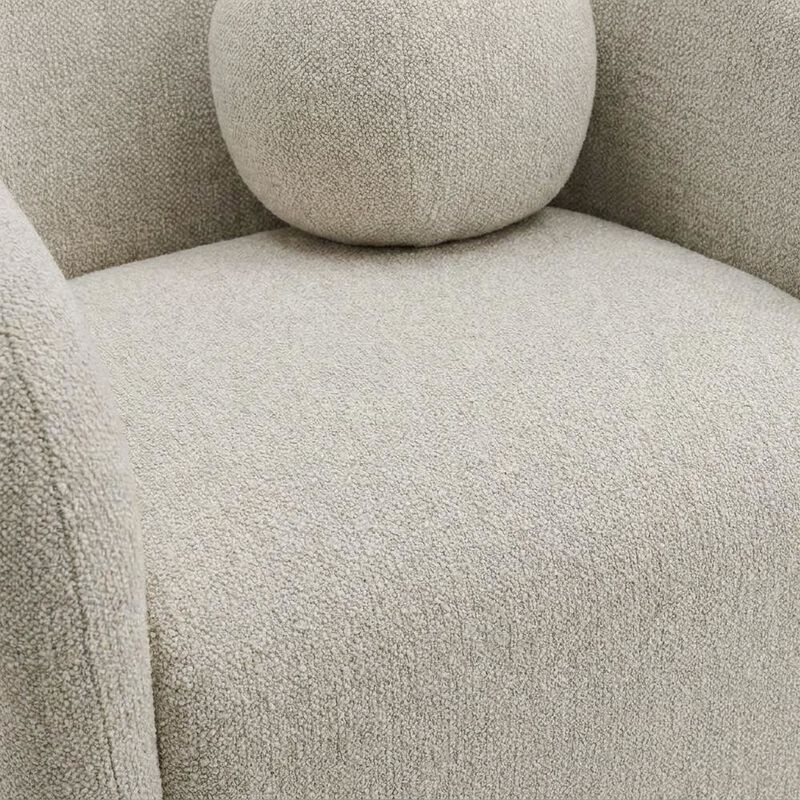 Chenille Fabric Swivel Accent Chair with Arms for Living Room, Dove Gray image number 5