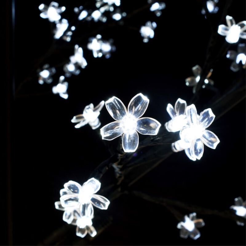 vidaXL Christmas Tree 200 LEDs Cold White Light Cherry Blossom 70.9"